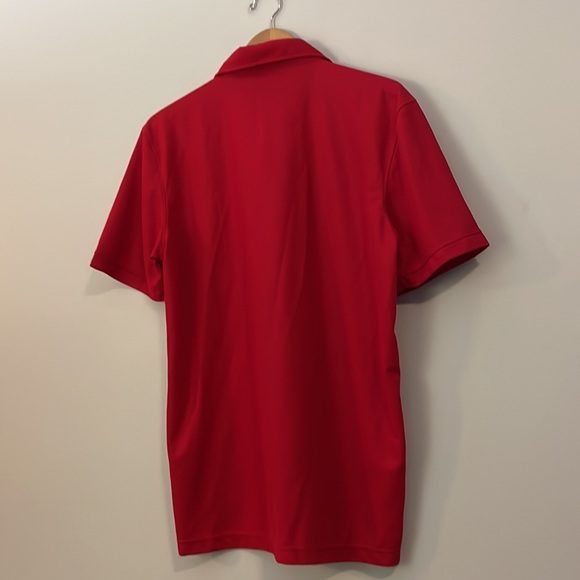 Chick-fil-A TEAM style oobe Recycled Fabric Red Short Sleeve Polo Shirt Medium - Picture 2 of 9